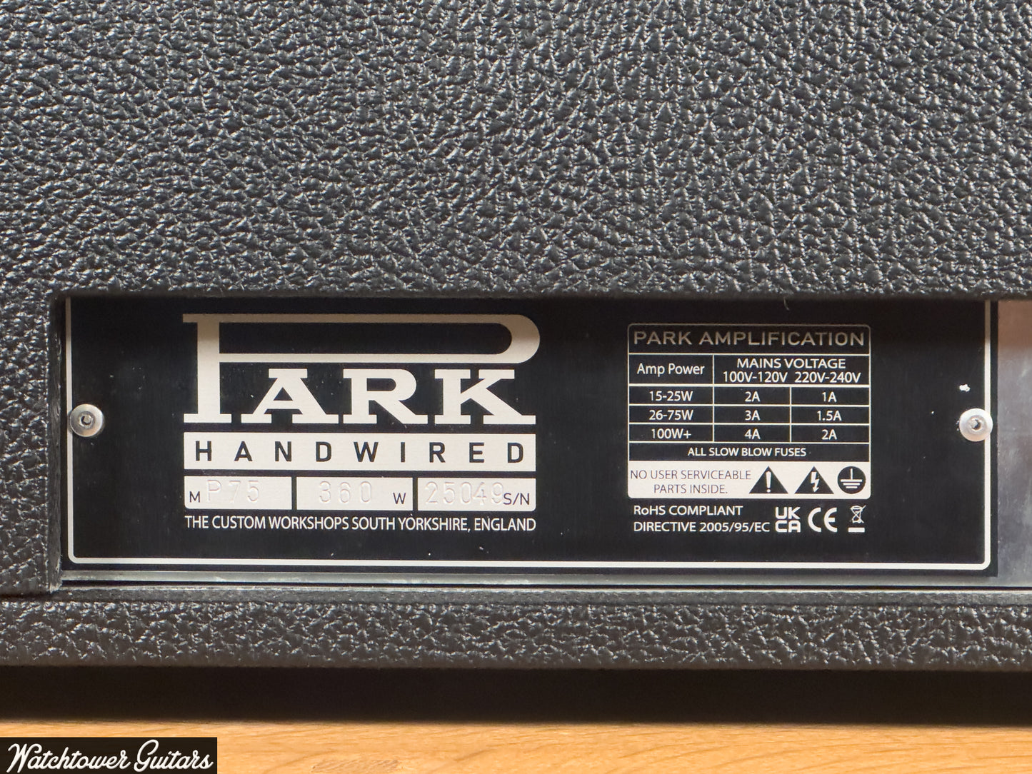 Park Amplifier P75 Classic 75-Watt Plexi Head