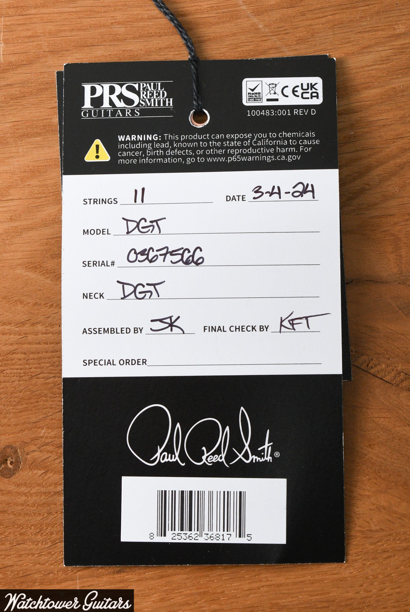 Paul Reed Smith PRS DGT Signature Goldtop Moon Inlays