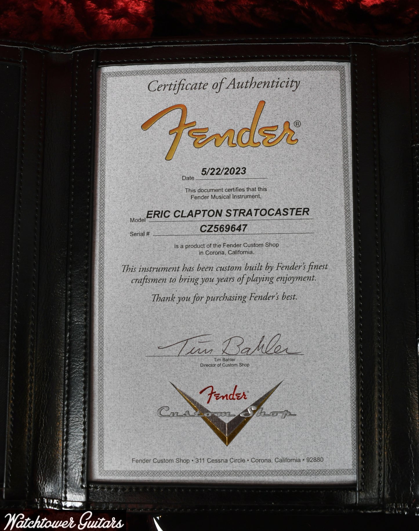 2023 Fender Custom Shop Eric Clapton Stratocaster "Blackie"