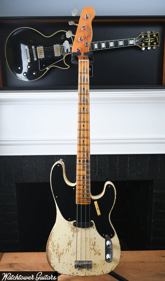2023 Fender Custom Shop '51 Precision Bass Heavy Relic Aged Vintage White