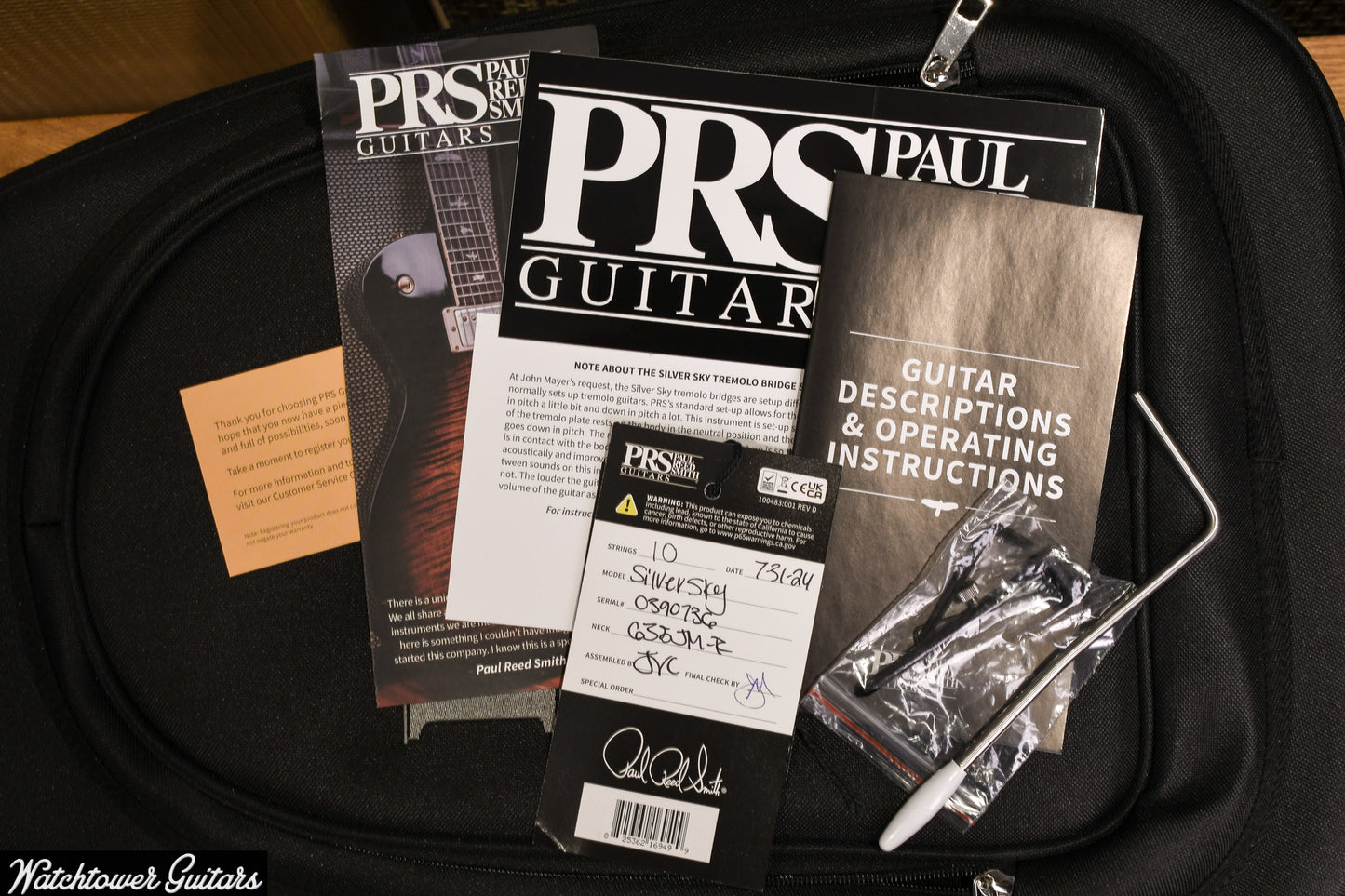 2024 Paul Reed Smith PRS Silver Sky Rosewood Faded Black Tee Satin