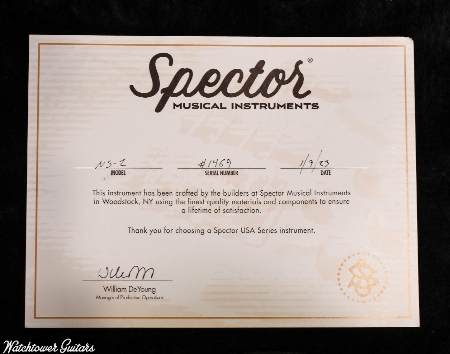 2023 Spector USA NS-2 Nightshade Matte Finish