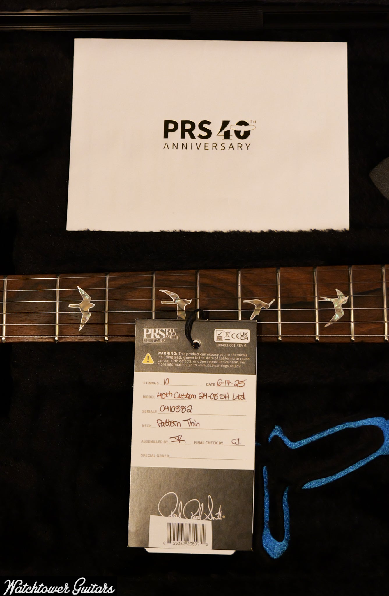Paul Reed Smith PRS 40th Anniversary Custom 24-08 Semi Hollow Limited Edition Faded Whale Blue