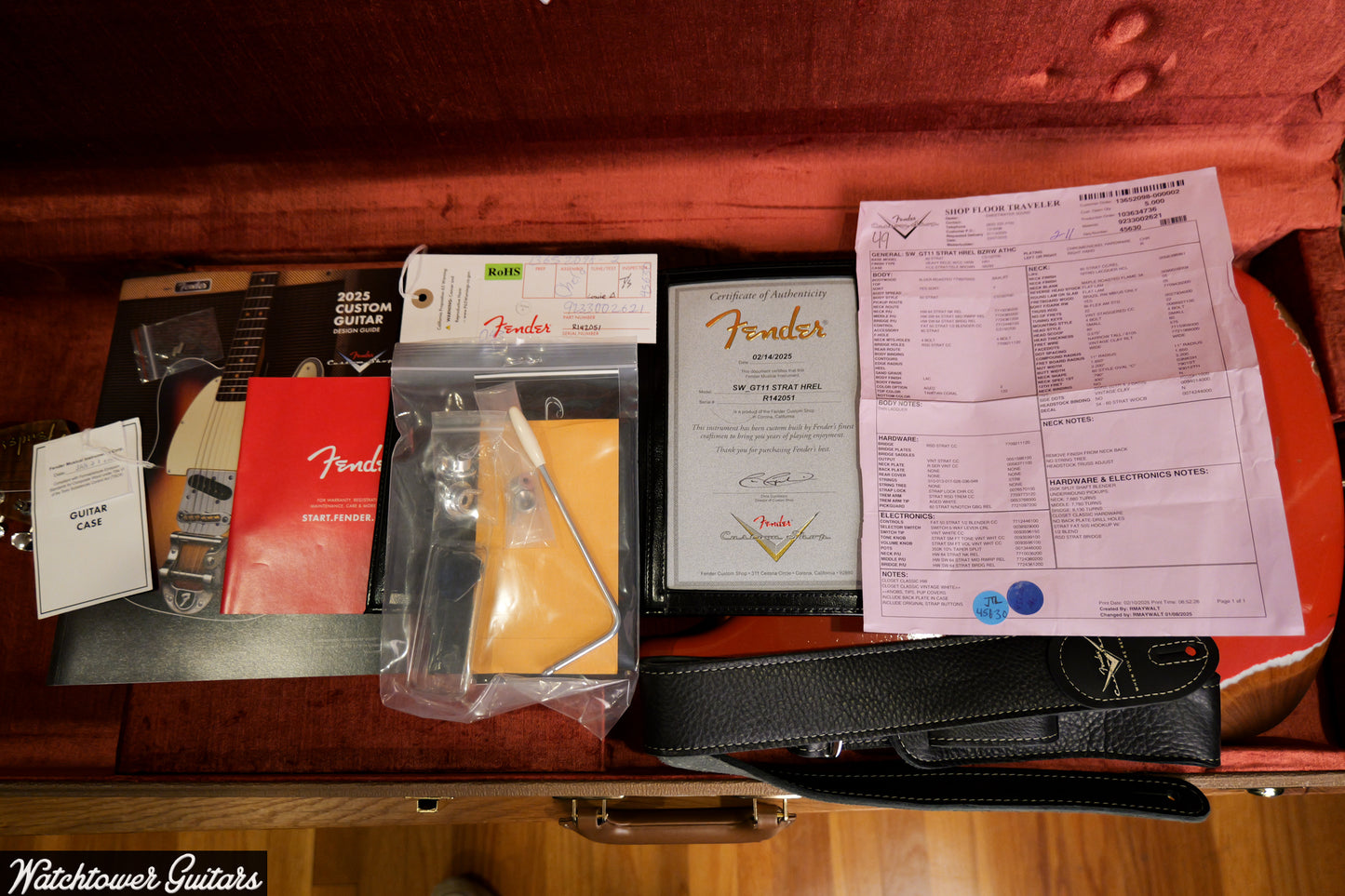 2025 Fender Custom Shop '60 Stratocaster GT11 Heavy Relic Aged Tahitian Coral Brazilian Board