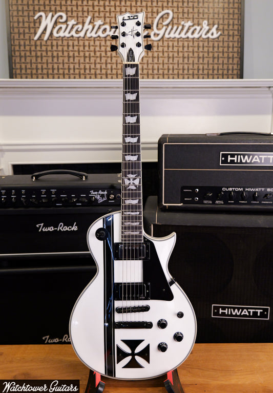 2022 ESP Limited James Hetfield Iron Cross White