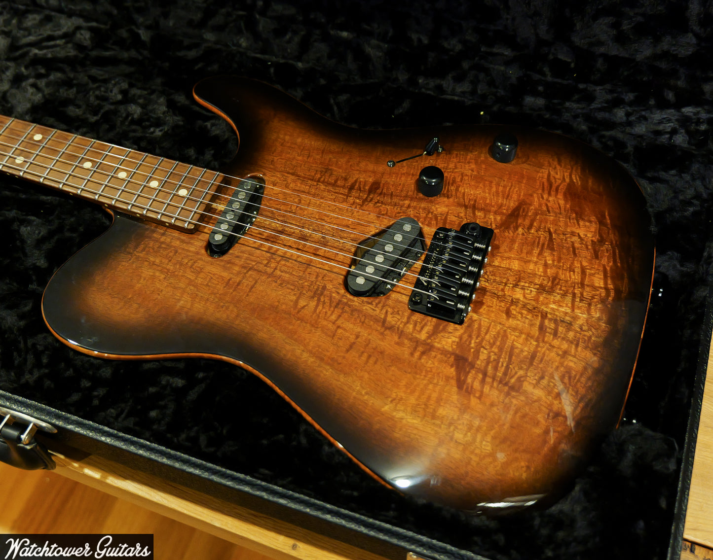 2019 Tom Anderson Top T Private Reserve Koa Black Shaded Edge with Binding