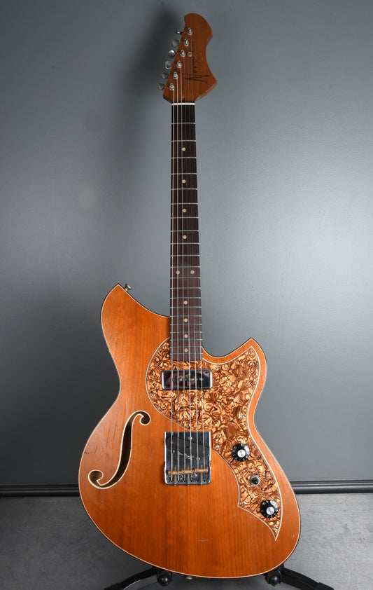 Novo Miris T ! Amber, Brown Tiger Shell binding and pickguard, Fralins