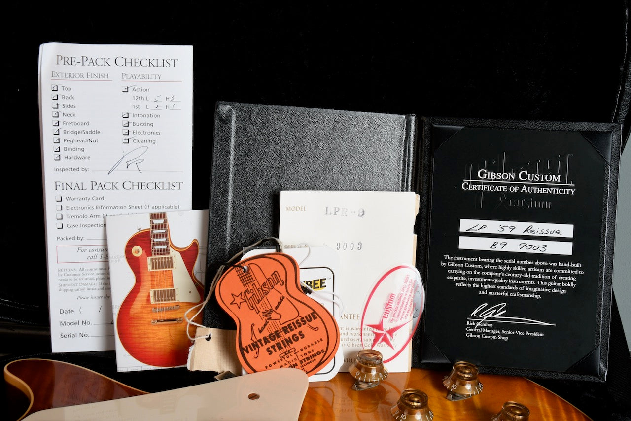 2009 Burst Brothers 1959 Gibson Les Paul Standard R9 First Run SN# B9 9003