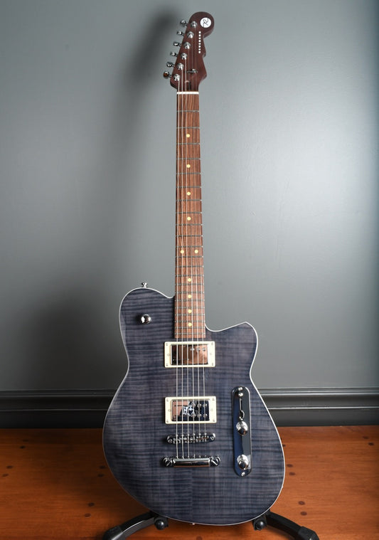 2020 Reverend Charger RA Trans Black Flame Top