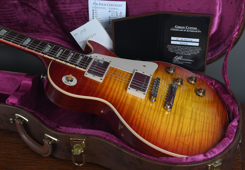 2014 Gibson 1959 Les Paul Standard Reissue R9 Washed Cherry Sunburst OHSC