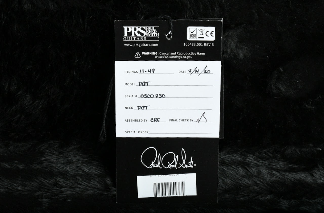 2020 PRS DGT Signature *Custom Color* Charcoal Purple Wrap Burst