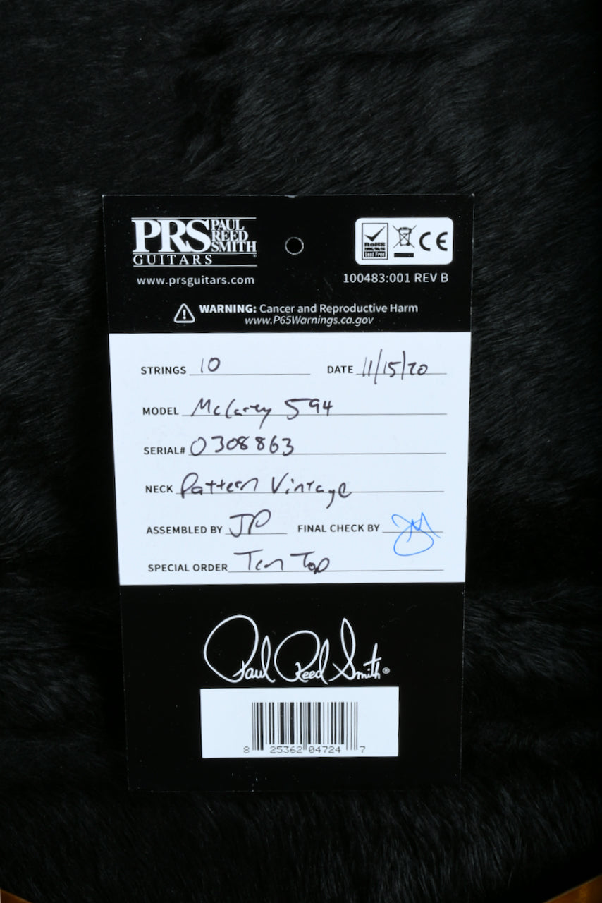 2020 PRS McCarty 594 10 Top McCarty Sunburst