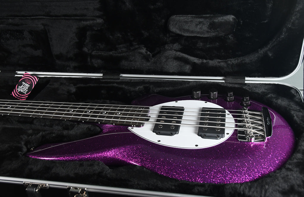 2019 Ernie Ball Music Man Bongo 5 Fuschia Sparkle
