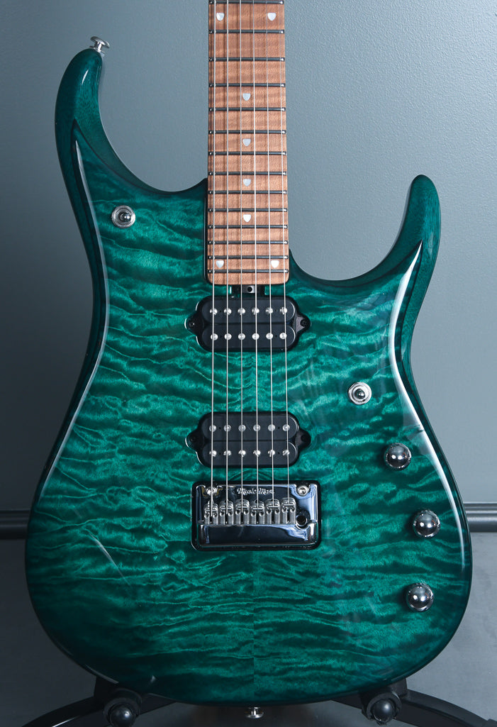 2019 Ernie Ball Music Man BFR John Petrucci JP15 Teal Quilt Ball