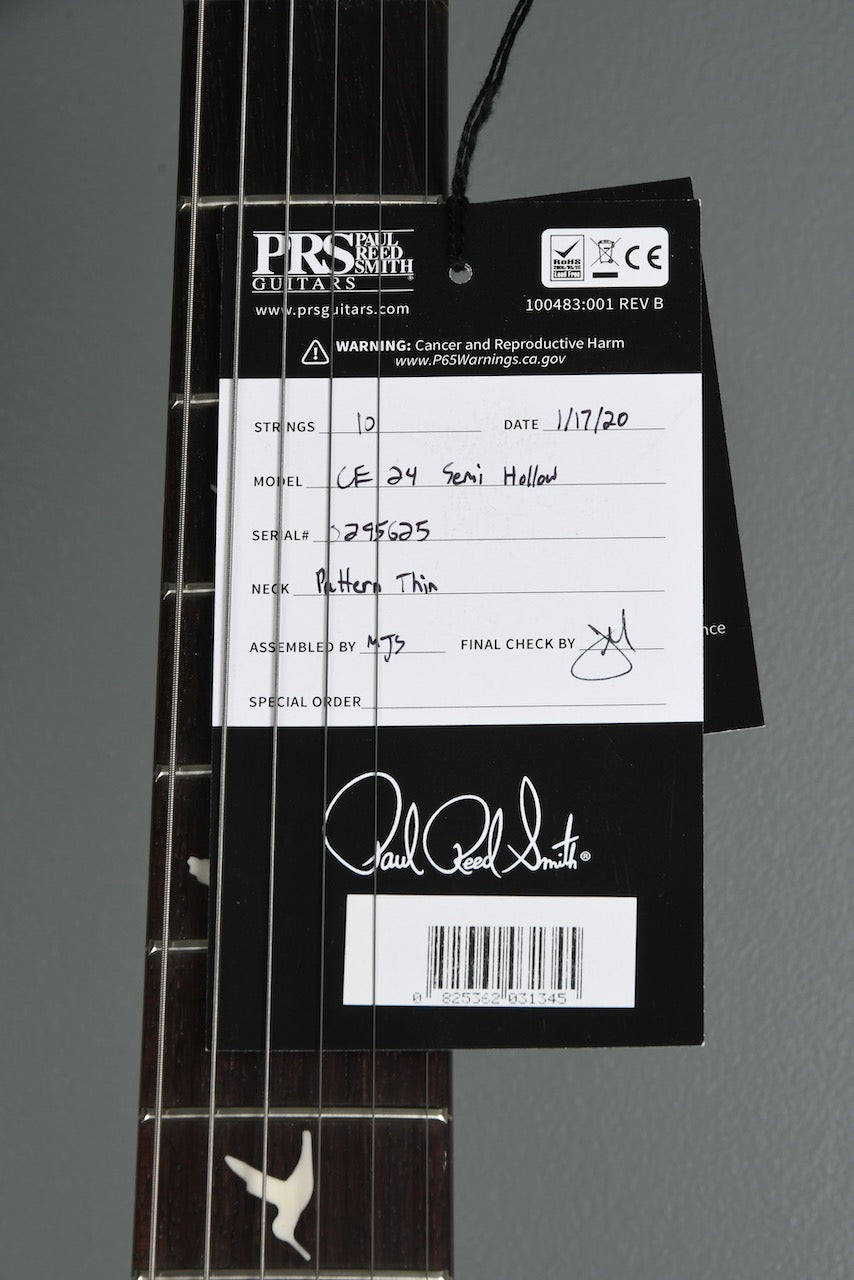 PRS CE 24 Semi Hollow Burnt Amber Smokeburst