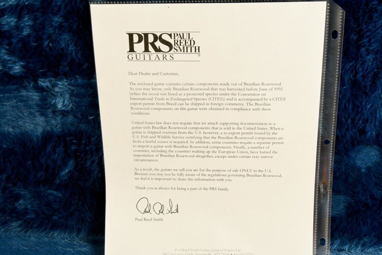 2020 PRS Tremonti Signature Singlecut Artist Package Brazilian Board McCarty Tobacco Sunburst