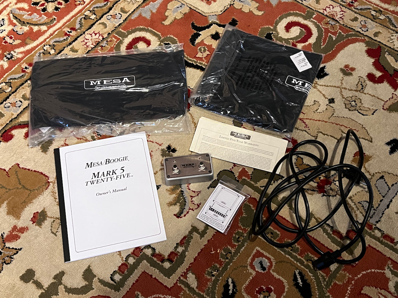 2021 Mesa Boogie Mark V 25 Head & 1x12 Cabinet Black Tolex