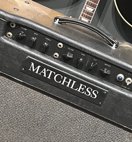 1995 Matchless DC30 2x12 Combo Black with Road Case. Sampson Era