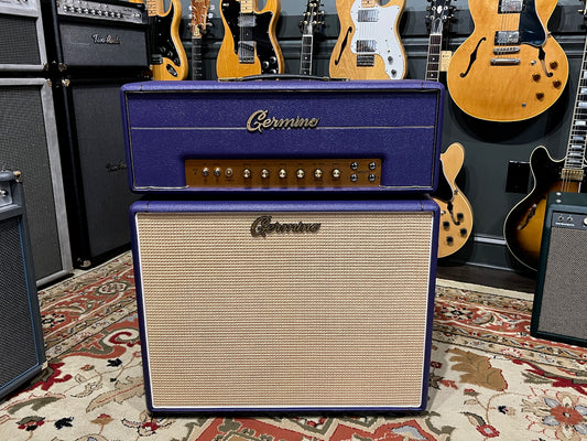 Germino Classic 45 Master Volume & Style II 2x12 Cabinet Purple Tolex