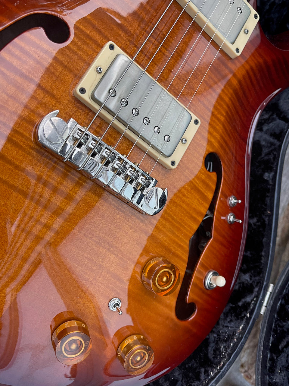 1998 PRS Paul Reed Smith Archtop 10 Top Dark Cherry Sunburst PTC Upgrades