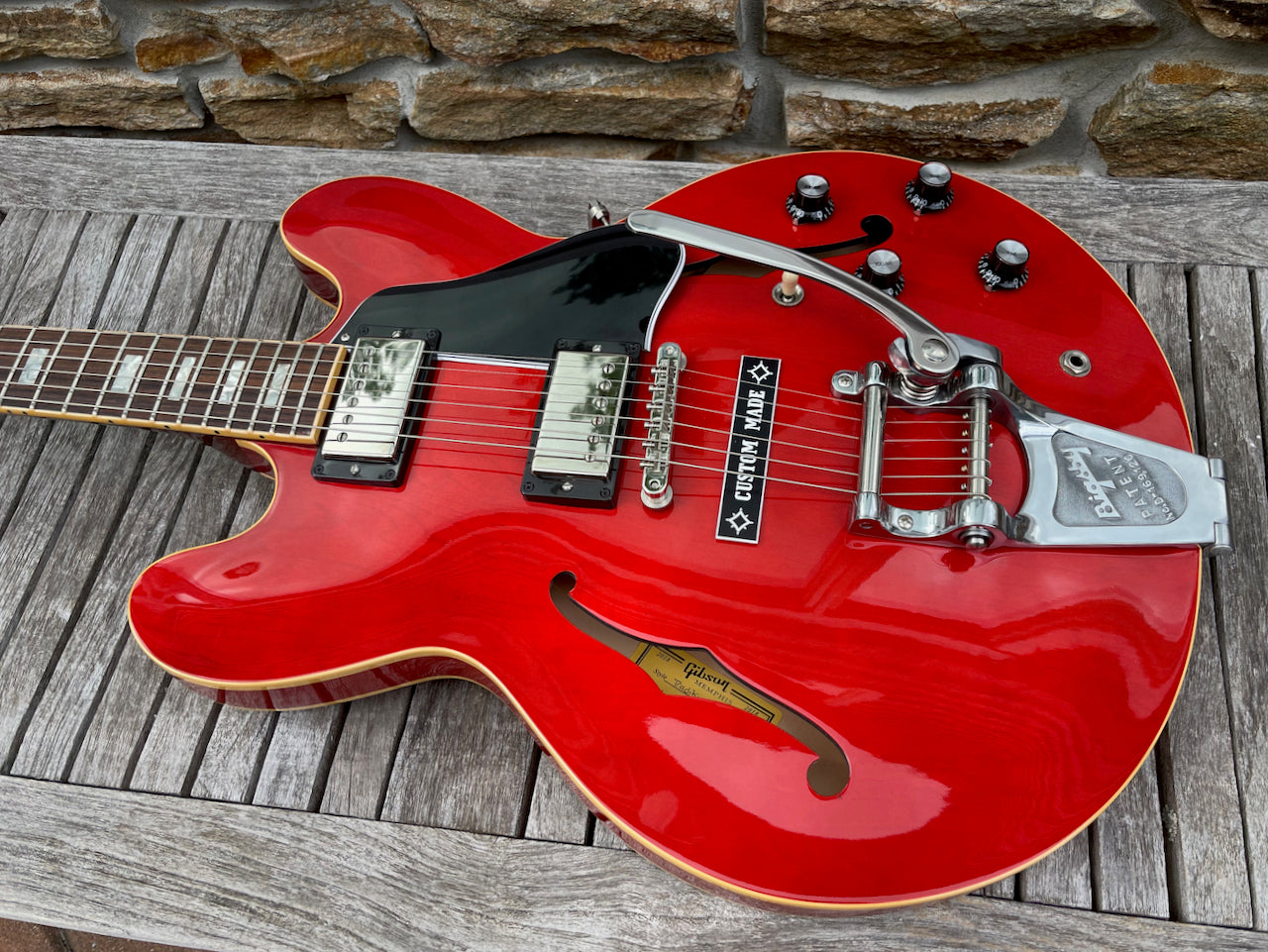 2018 Gibson Memphis ES-335 Traditional Bigsby B7 Antique Faded Cherry