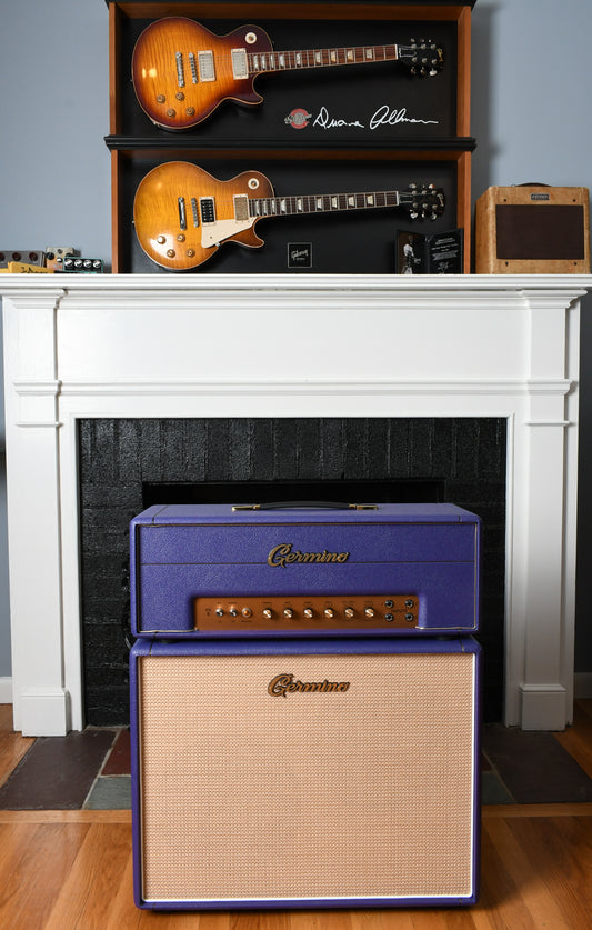 Germino Classic 45 Master Volume & Style II 2x12 Cabinet Purple Tolex