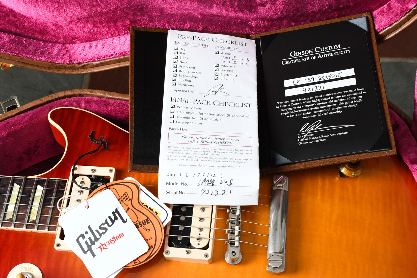 2012 Gibson 1959 Les Paul Standard Reissue R9 Washed Cherry