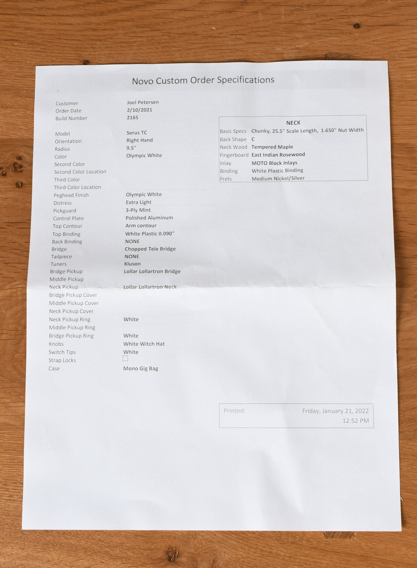 2021 Novo Serus TC Olympic White LollarTrons