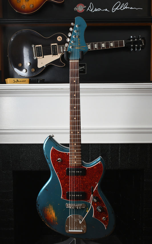 2016 Novo Serus J Lake Placid Blue over Sunburst & Amalfitano P-90's