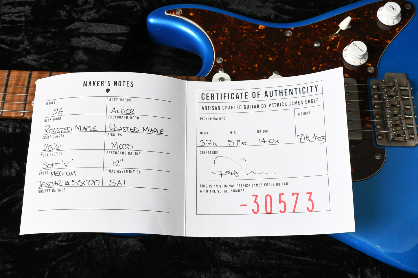 2021 Patrick James Eggle 96 Vintage Blue Metallic