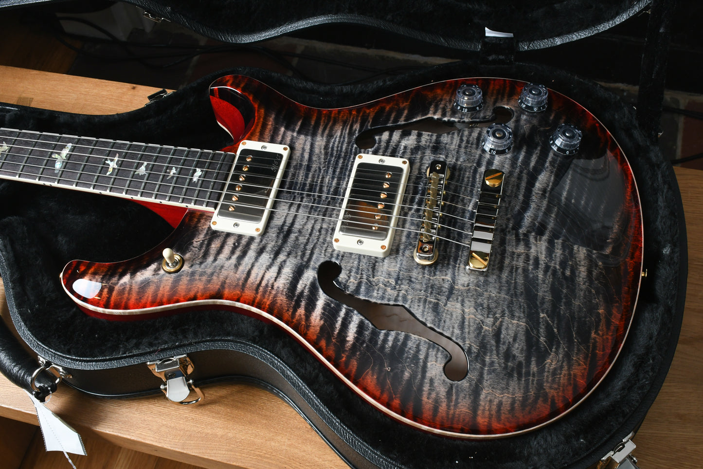 2022 Paul Reed Smith PRS McCarty 594 Hollowbody II 10 Top Charcoal Cherry Burst