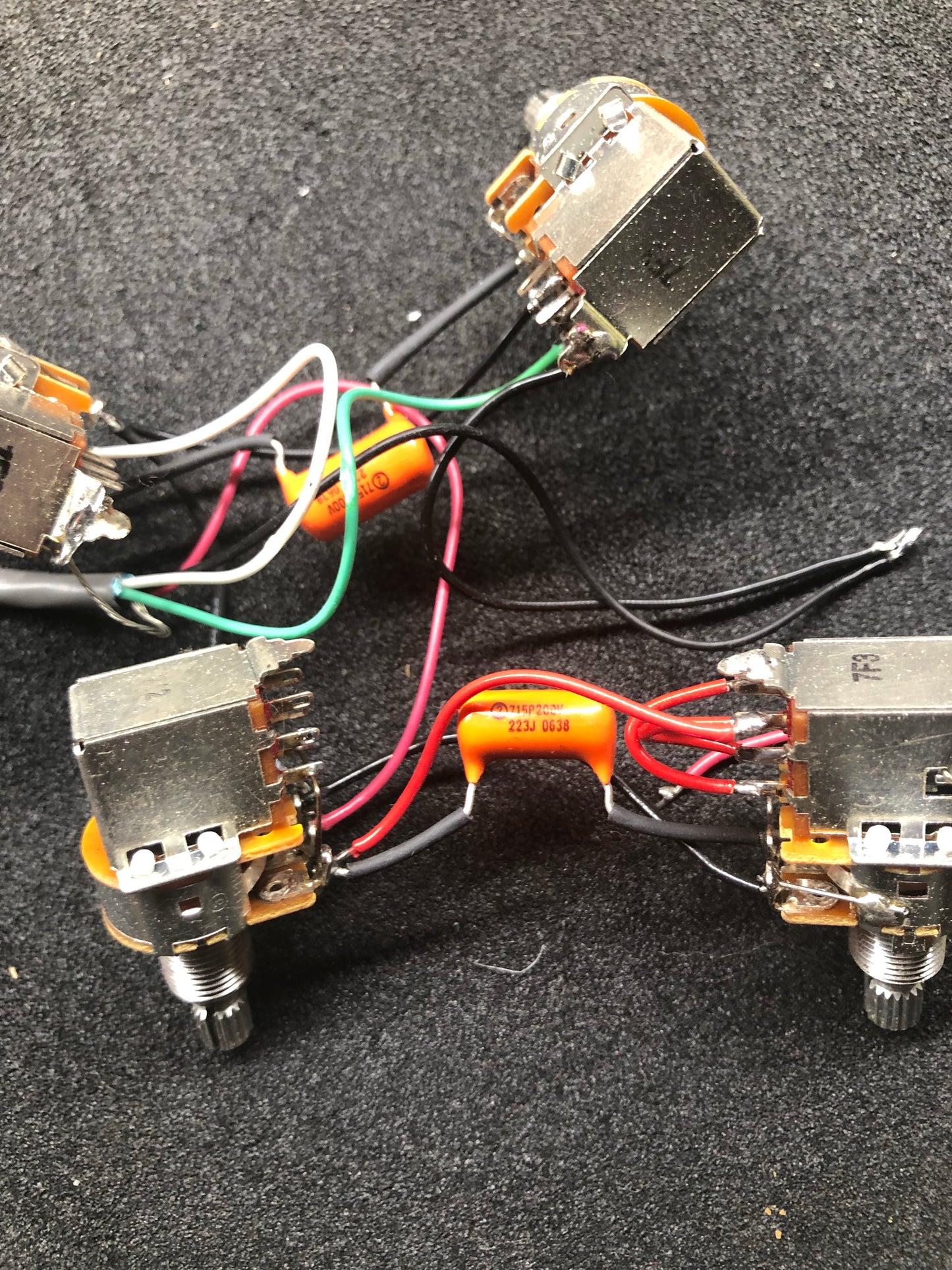 ThroBak DT-102 MXV PAF set with 4 Conductors and aged Nickel covers and Jimmy Page style wiring harness!