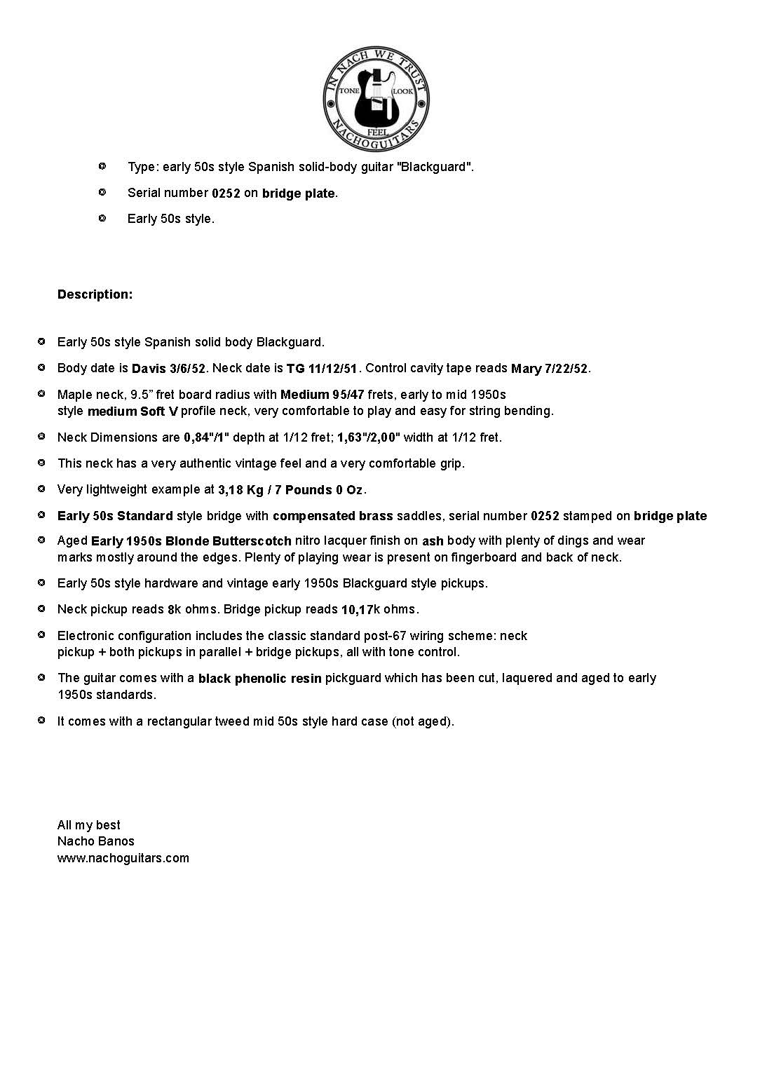 NEW Nacho Blackguard #0252