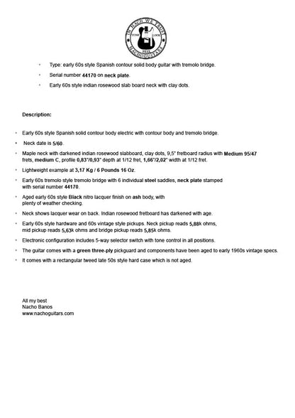 NEW 2025 Nacho Contour Body Black #44170