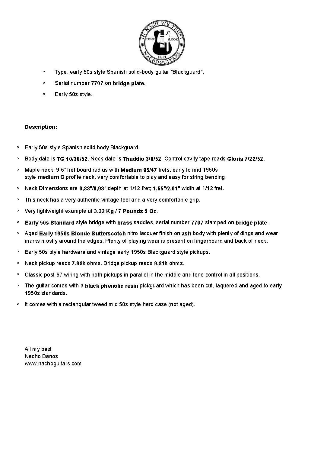 NEW Nacho Blackguard #7707