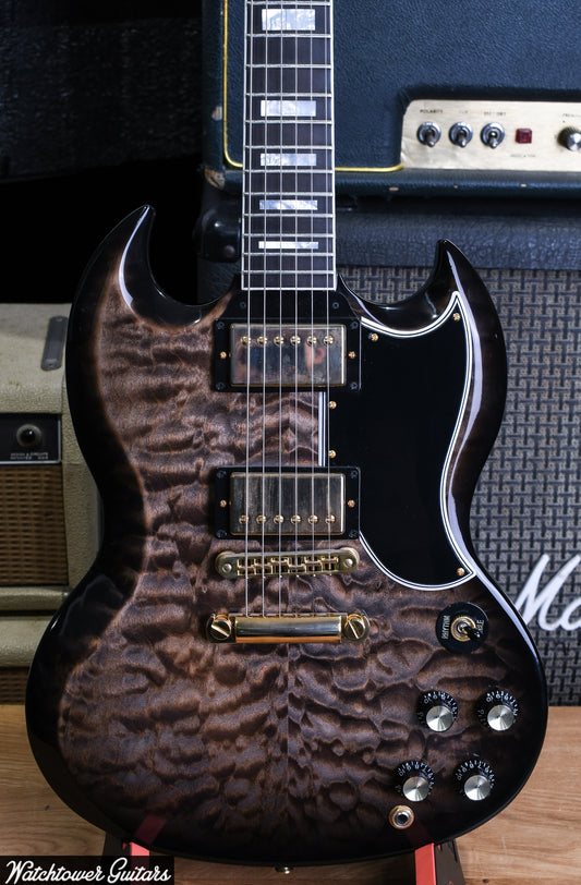 2020 Gibson Custom Shop SG Custom 3A Quilt Cobra Burst
