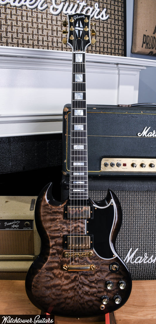 2020 Gibson Custom Shop SG Custom 3A Quilt Cobra Burst