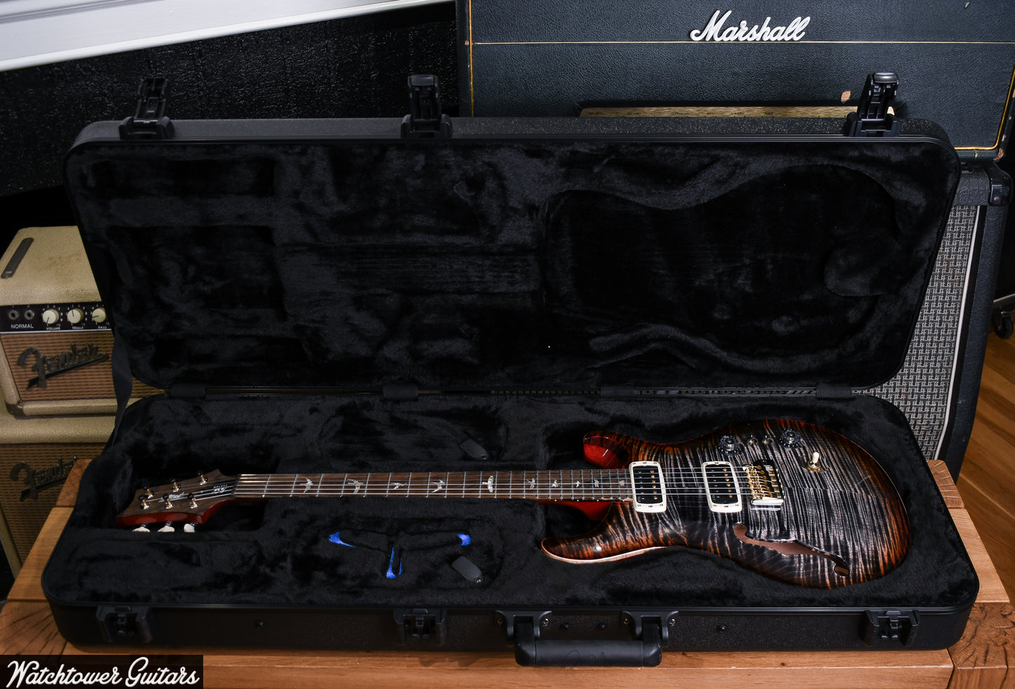 Paul Reed Smith PRS 40th Anniversary Custom 24-08 Semi Hollow Limited Edition Charcoal Cherry Burst