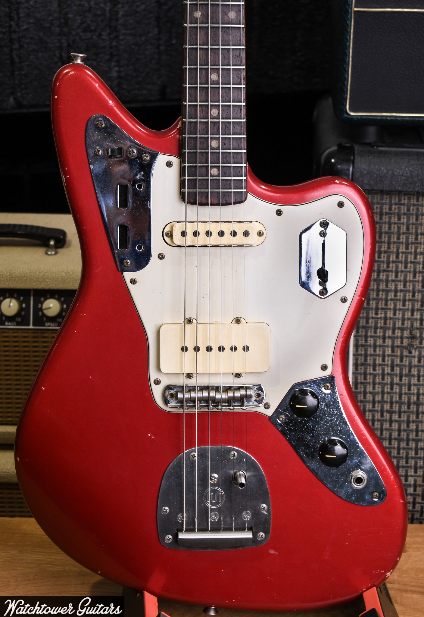 2022 Danocaster OffSet Mongrel Candy Apple Red