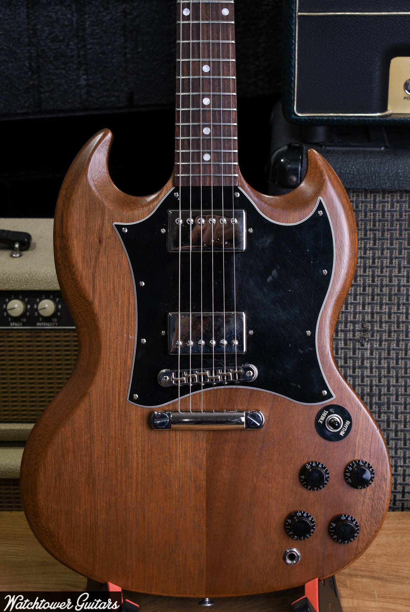 2021 Gibson SG Faded Tribute Natural Walnut - Upgrades!