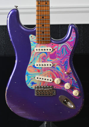 2021 Fender Custom Shop Partscaster Stratocaster Ancho Poblano Crown Royal Purple Relic