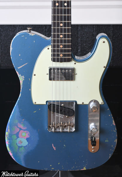2019 Fender Custom Shop LTD '60s HS Telecaster Relic Aged Lake Placid Blue Over Paisley