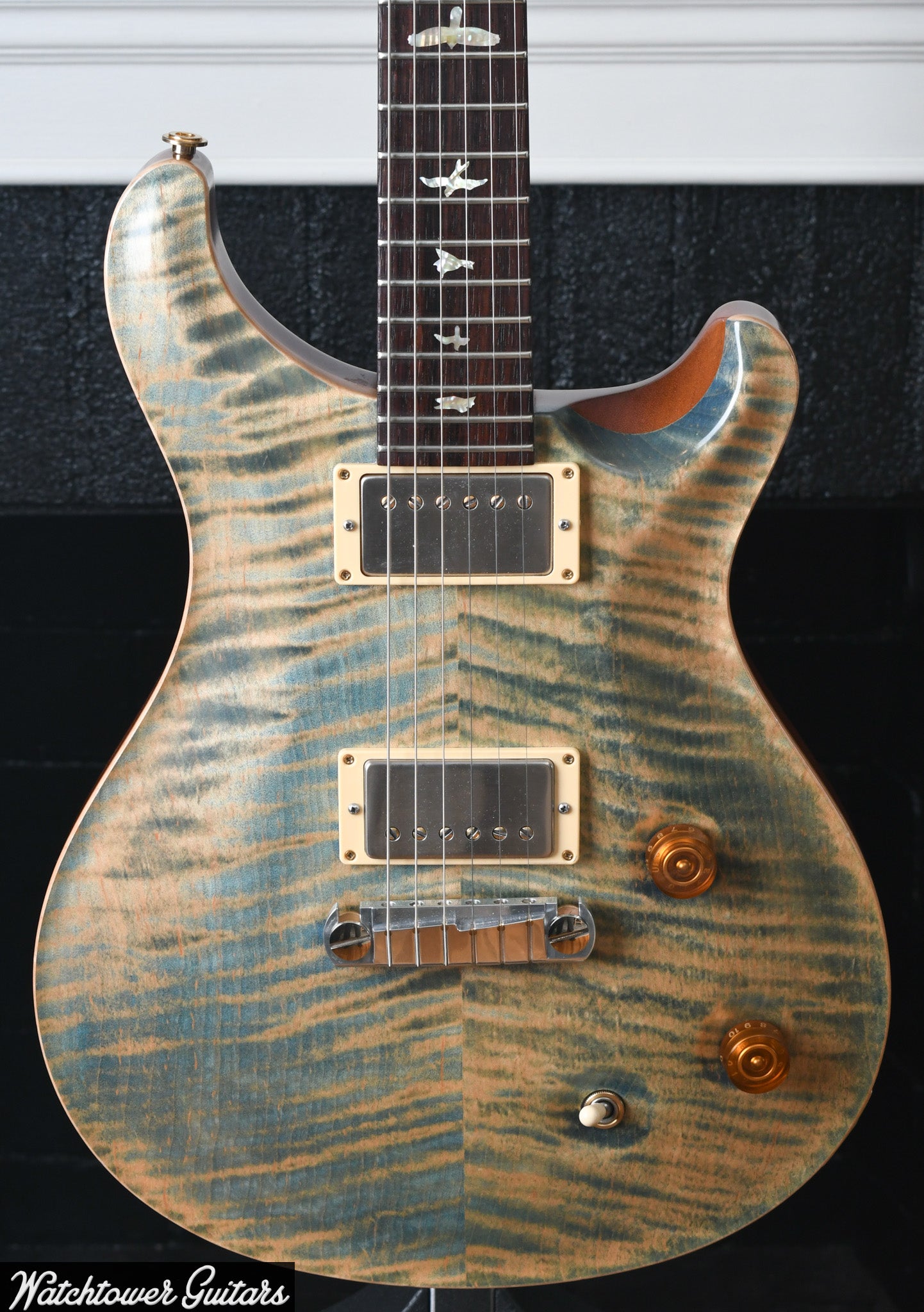 2006 PRS Modern Eagle Faded Blue Jean Brazilian Rosewood Neck