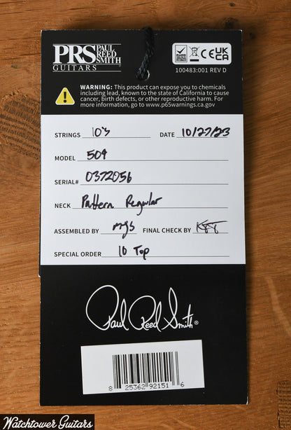 Paul Reed Smith PRS 509 10 Top Fire Red