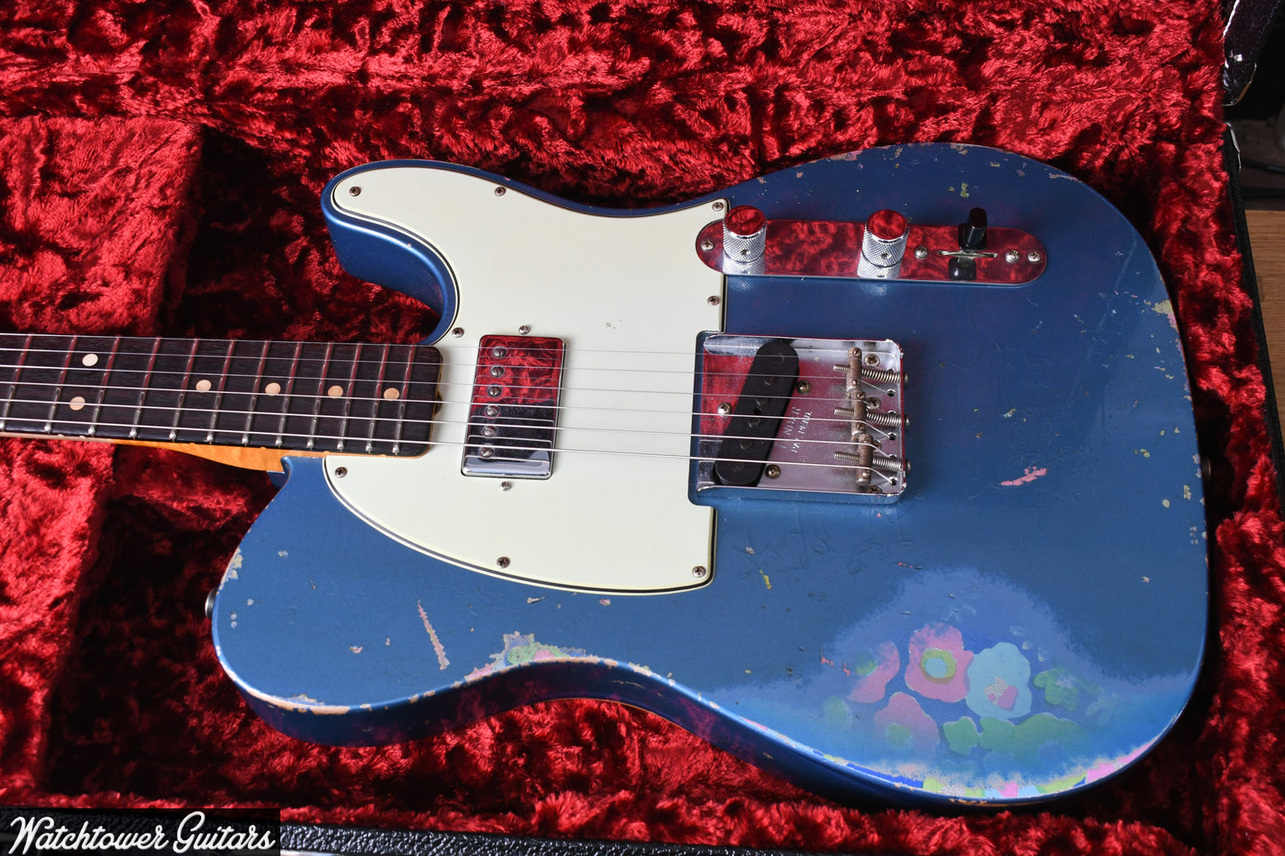 2019 Fender Custom Shop LTD '60s HS Telecaster Relic Aged Lake Placid Blue Over Paisley