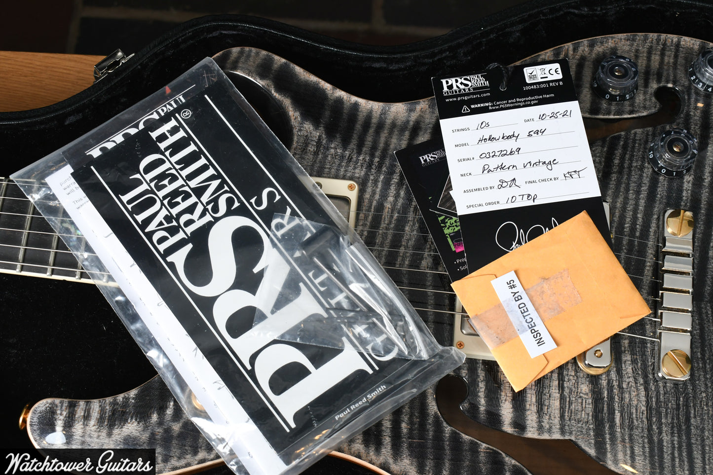 2021 Paul Reed Smith PRS McCarty 594 Hollowbody II 10 Top/Artist Features Charcoal
