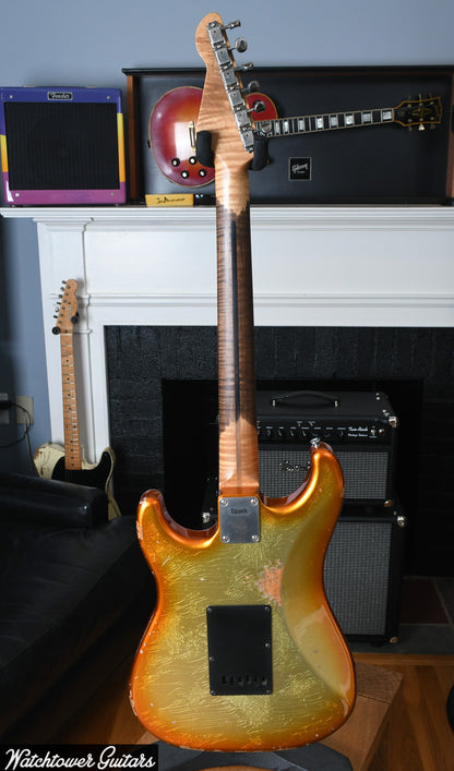 LSL Instruments Saticoy Burnt Orange Sparkle Burst To Shoreline Gold Heavy Aged "Spark"