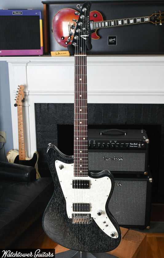 2020 Tom Anderson Raven Superbird Black with White Dog Hair
