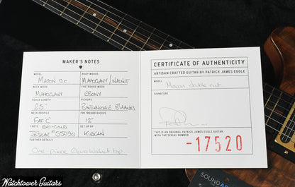 2013 Patrick James Eggle Macon Double Cut Claro Walnut