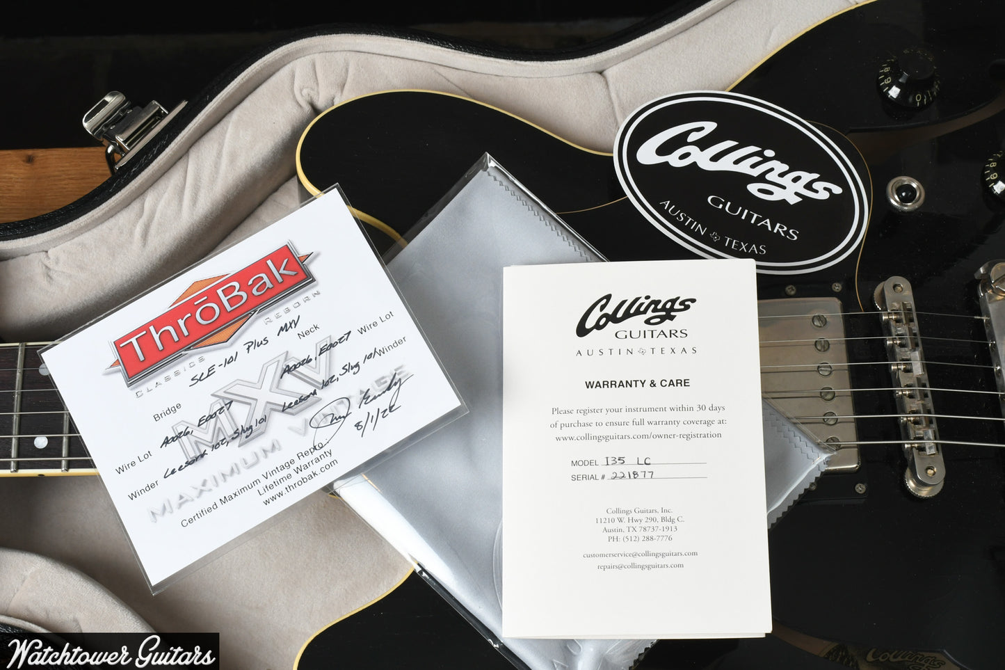 2022 Collings I-35 LC Jet Black Aged Throbak 101 Plus